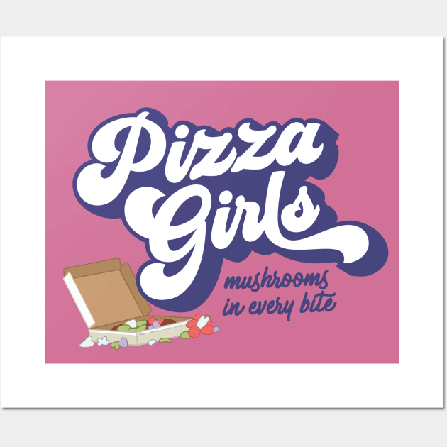 Pizza Girls Wall Art by Cat Bone Design